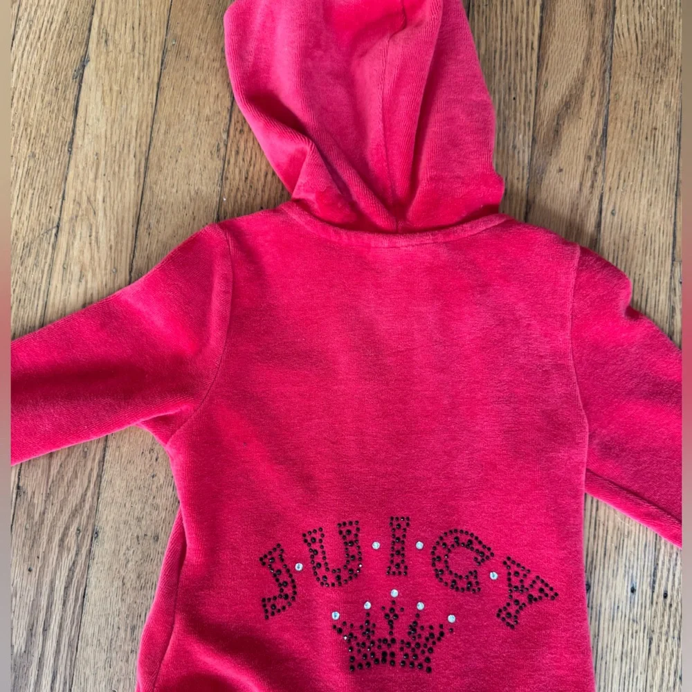 Juicy Couture Little Girls Red Sweatpants & Hoodie Set Size 3T - Picture 14 of 14